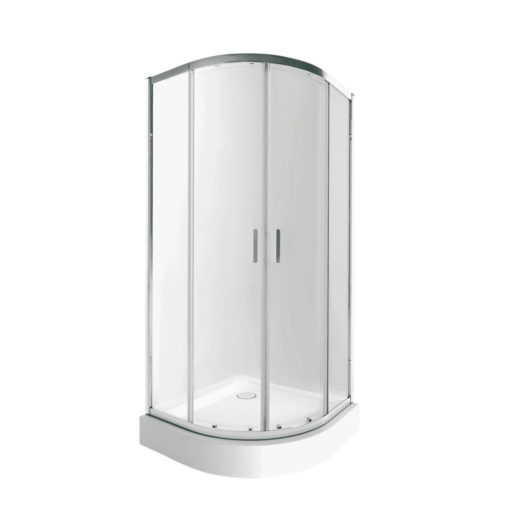 Душова кабіна Qtap Taurus 100x100 (профіль - хром, скло - прозоре) TAUCRM1011AC6SET з піддоном