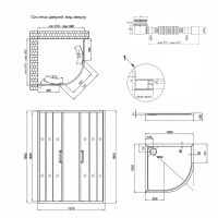 Душова кабіна Qtap Taurus 100x100 (профіль - хром, скло - прозоре) TAUCRM1011AC6SET з піддоном