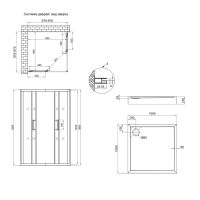 Душова кабіна Qtap Taurus 100x100 (профіль - хром, скло - прозоре) TAUCRM1011SC6SET з піддоном