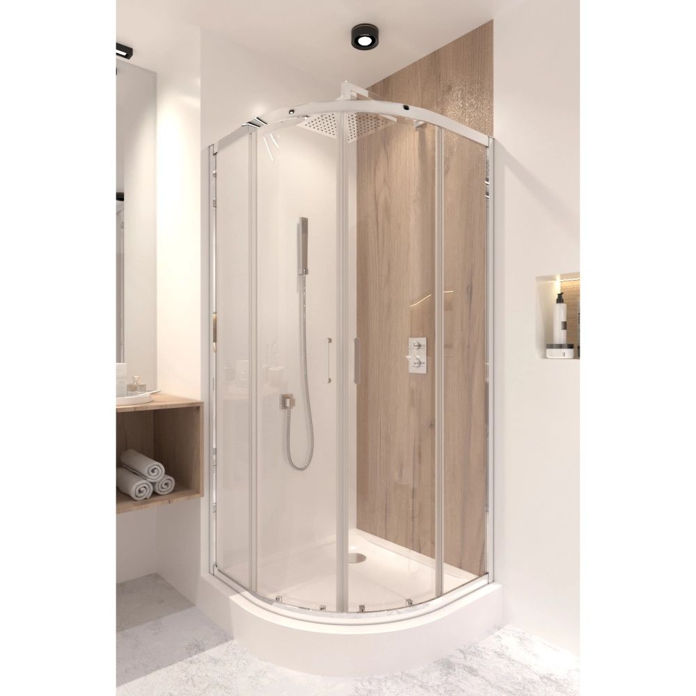 Душова кабіна Qtap Taurus 90x90 (профіль - хром, скло - прозоре) TAUCRM1099AC6