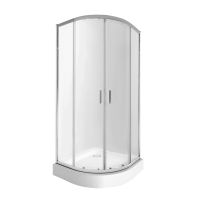Душова кабіна Qtap Taurus 90x90 (профіль - хром, скло - прозоре) TAUCRM1099AC6SET з піддоном