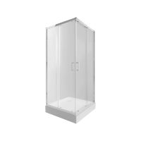 Душова кабіна Qtap Taurus 90x90 (профіль - хром, скло - прозоре) TAUCRM1099SC6SET з піддоном
