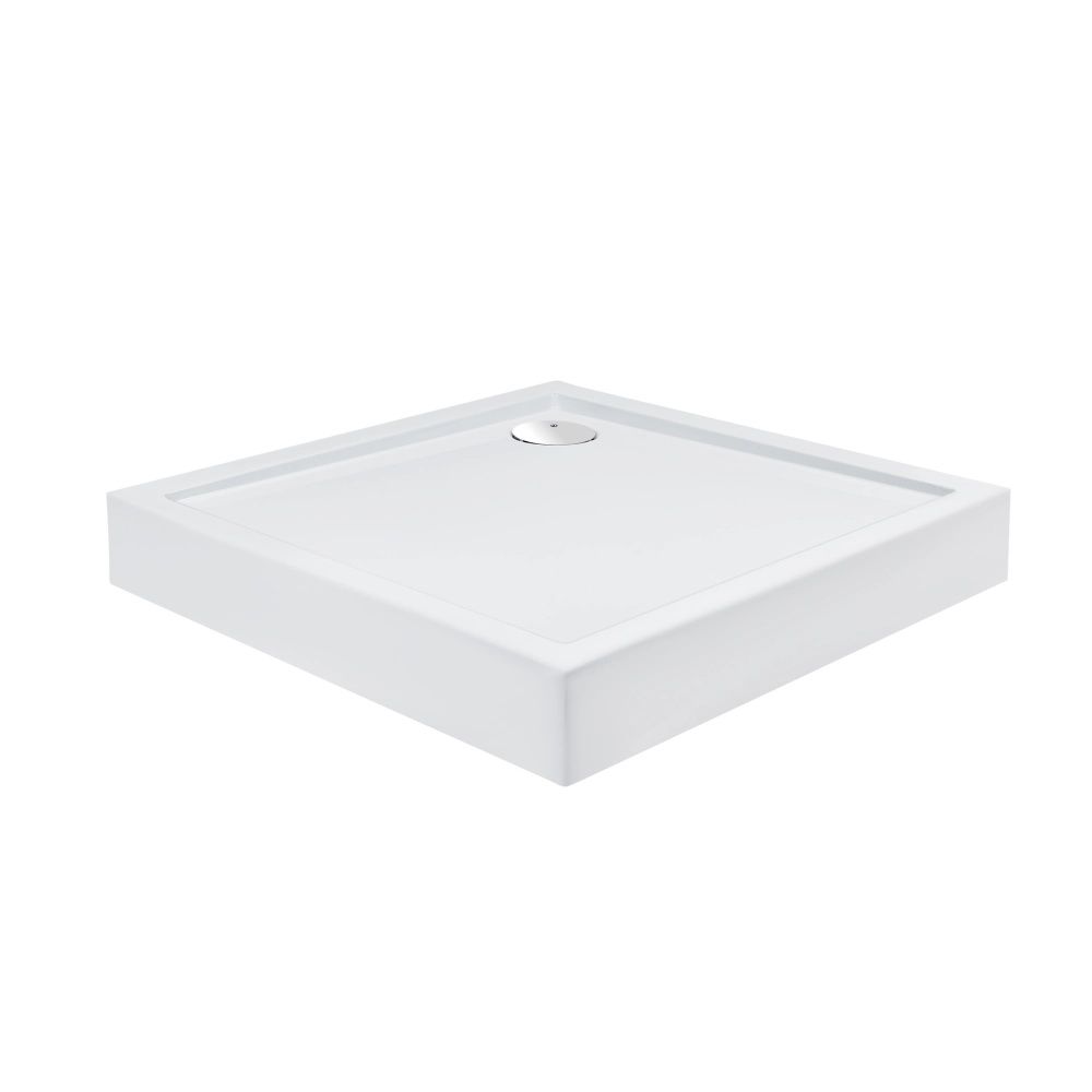 Душова кабіна Qtap Taurus 90x90 (профіль - хром, скло - прозоре) TAUCRM1099SC6SET з піддоном
