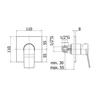 Смеситель скрытого монтажа Paffoni Tilt белый матовый TI010BOM