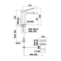 Змішувач для біде Paffoni Tilt чорний матовий TI135NO