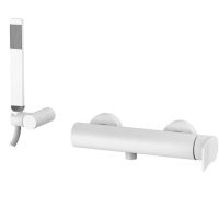 Смеситель для душа Paffoni Tilt белый матовый TI168DBO с душевым гарнитуром