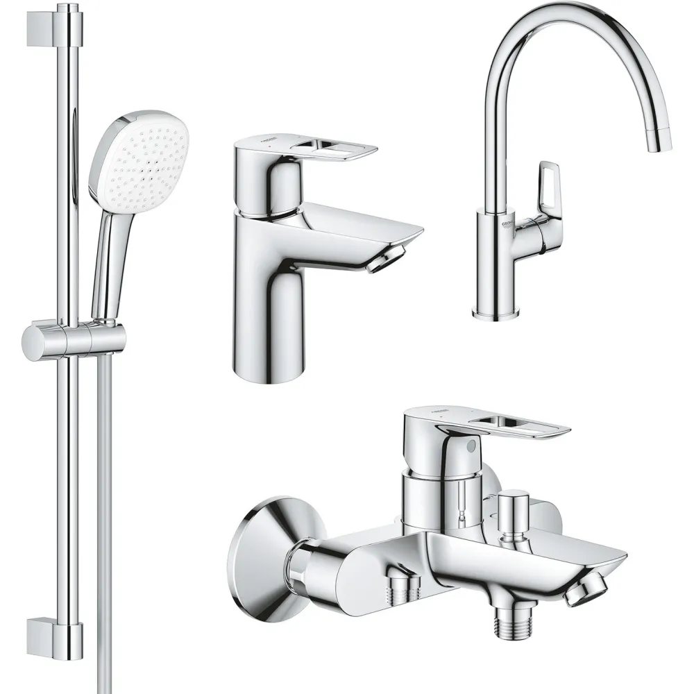 Набір змішувачів Grohe BauLoop 4 в 1 хром UA123225K3