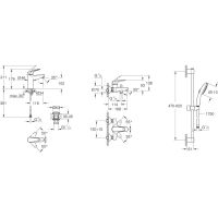 Набір змішувачів Grohe Euroeco New 3 в 1 хром UA123226M0