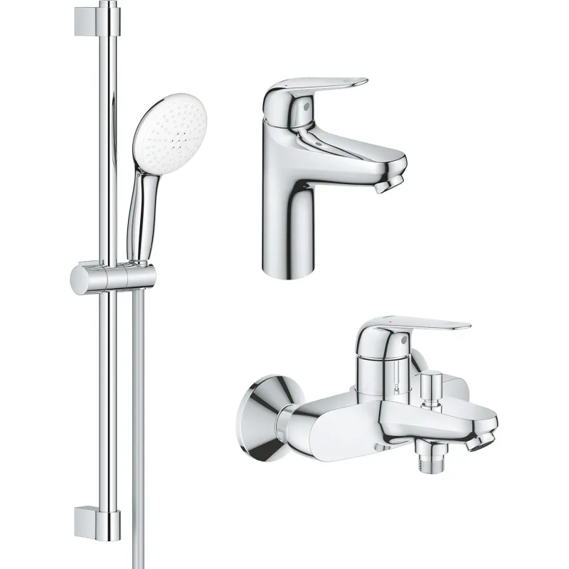 Набір змішувачів Grohe Euroeco New 3 в 1 хром UA123226M0