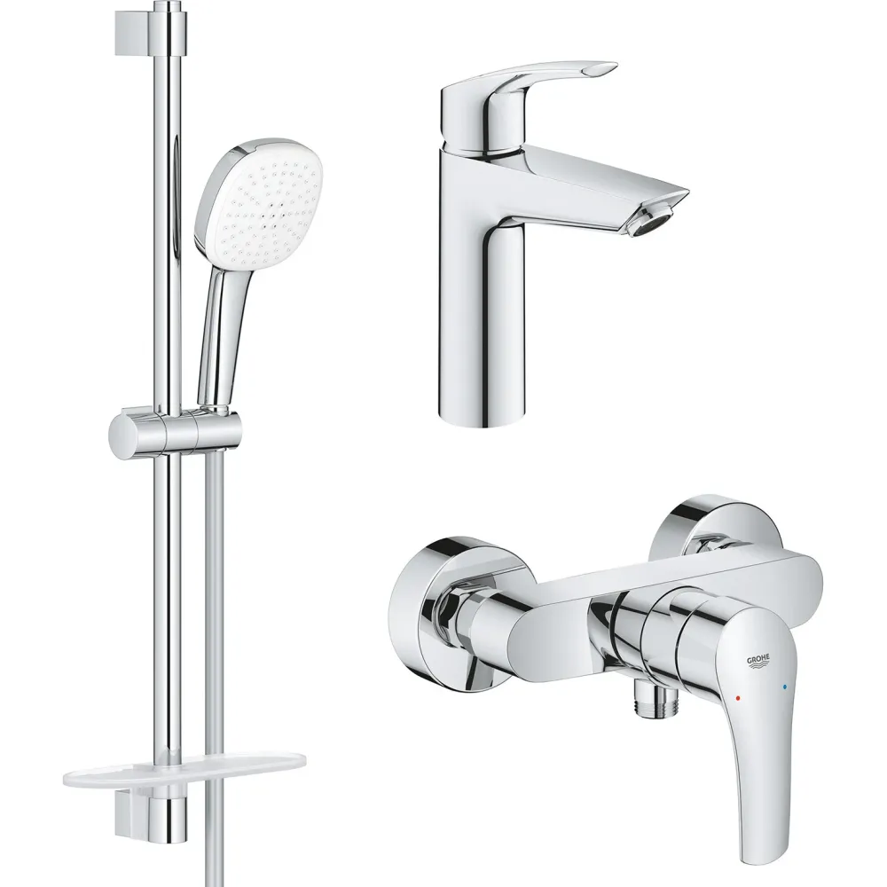 Набір змішувачів Grohe Eurosmart 3 в 1 хром UA123244M1