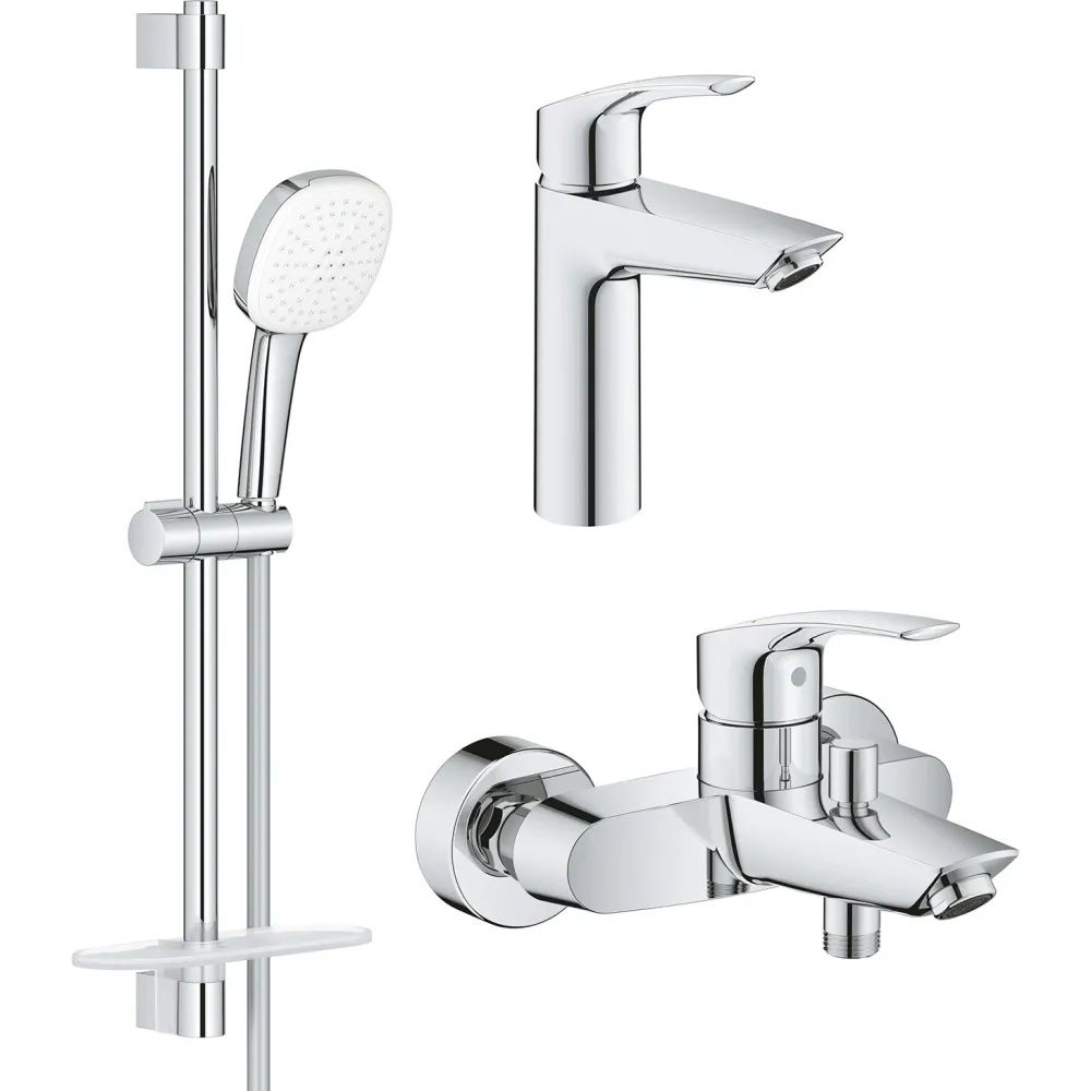 Набір змішувачів Grohe Eurosmart 3 в 1 хром UA123246M3
