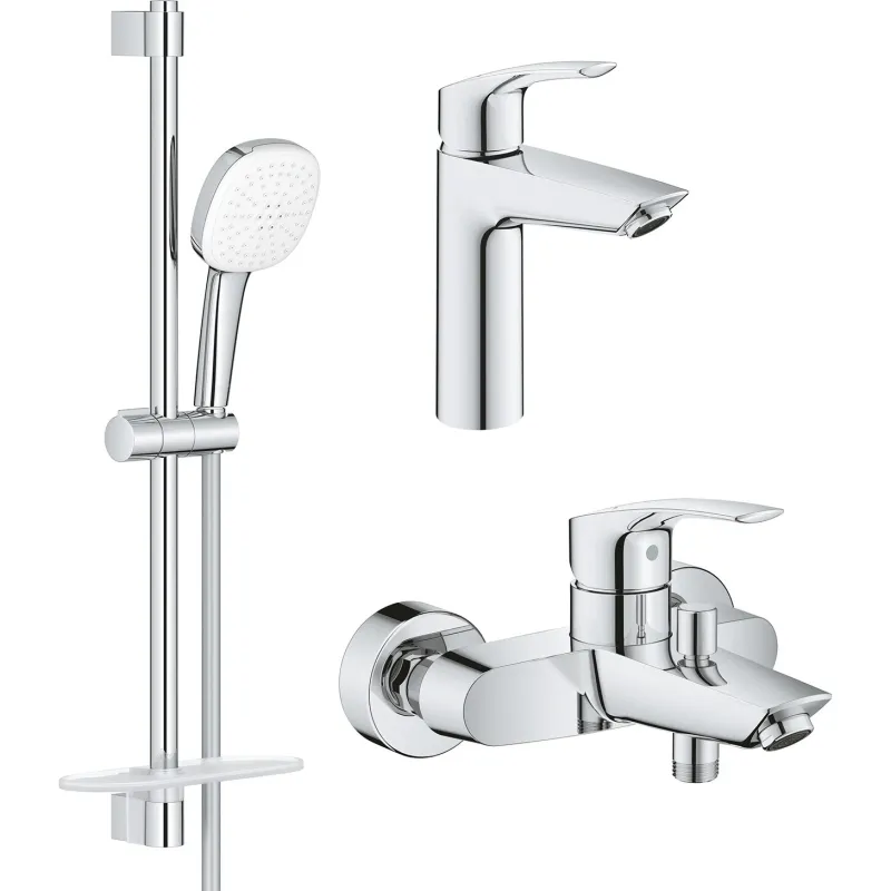 Набір змішувачів Grohe Eurosmart 3 в 1 хром UA123246M3