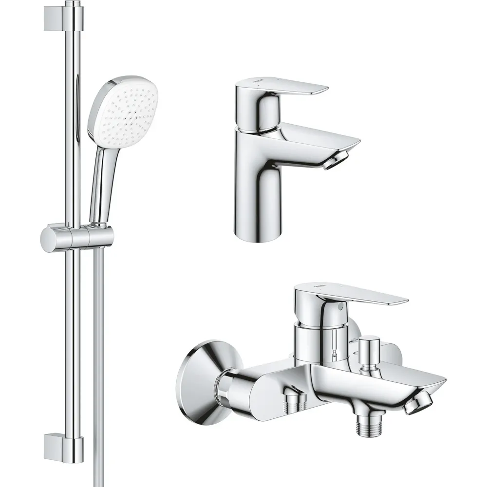 Набір змішувачів Grohe BauEdge New 3 в 1 хром UA123365S1
