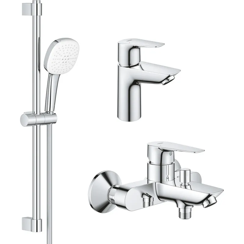 Набір змішувачів Grohe BauEdge New 3 в 1 хром UA123365S1