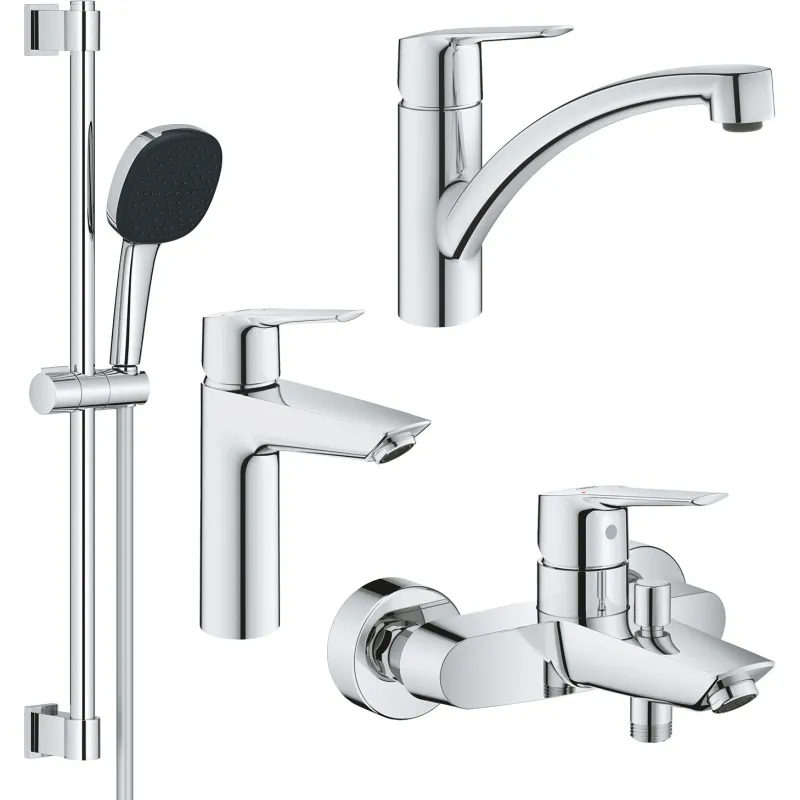 Набір змішувачів Grohe QuickFix Start 4 в 1 хром UA202301KE