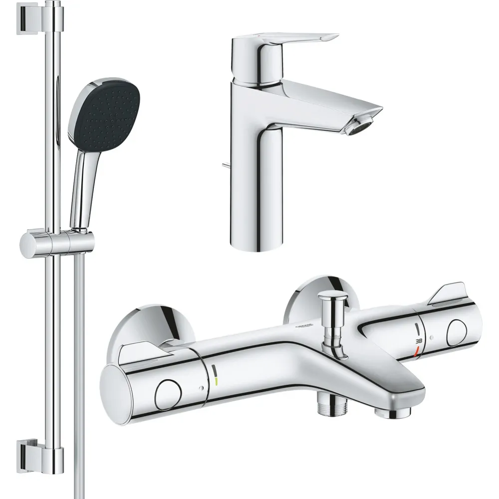 Набір змішувачів Grohe QuickFix Start 3 в 1 хром UA202304TS