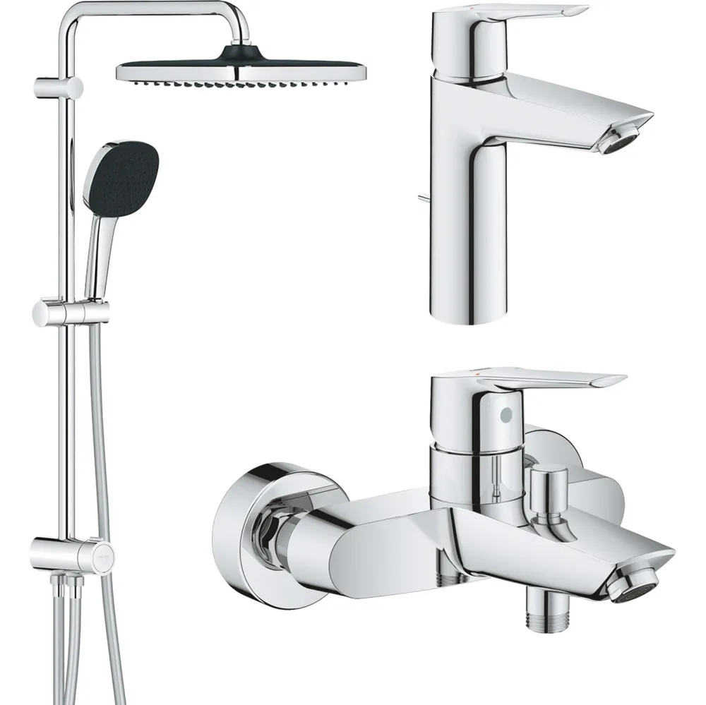 Набір змішувачів Grohe QuickFix Start 3 в 1 хром UA202305RM