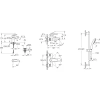 Набір змішувачів Grohe QuickFix Start Edge ColdStart 3 в 1 хром UA202501SE