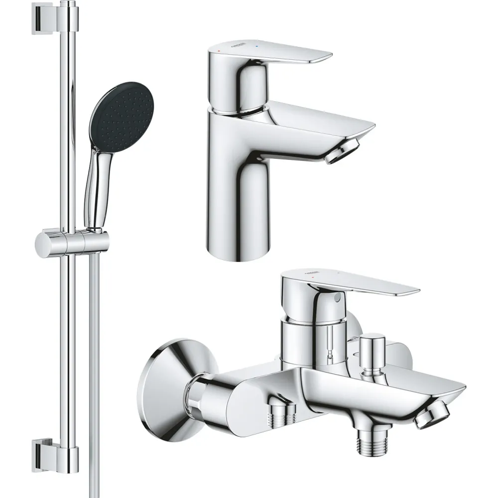 Набір змішувачів Grohe QuickFix Start Edge ColdStart 3 в 1 хром UA202501SE