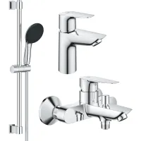 Набір змішувачів Grohe QuickFix Start Edge ColdStart 3 в 1 хром UA202501SE