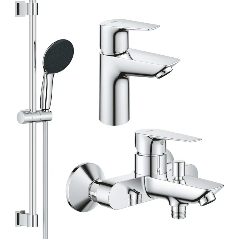 Набір змішувачів Grohe QuickFix Start Edge ColdStart 3 в 1 хром UA202501SE