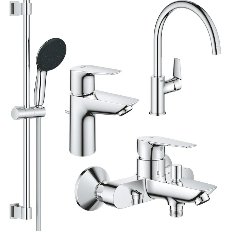 Набір змішувачів Grohe QuickFix Start Edge 4 в 1 хром UA202501SK