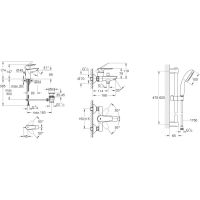 Набір змішувачів Grohe QuickFix Start Edge 3 в 1 хром UA202501SQ