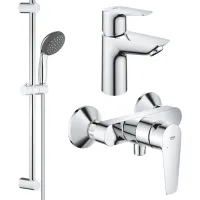 Набір змішувачів Grohe QuickFix Start Edge ColdStart 3 в 1 хром UA202502SE