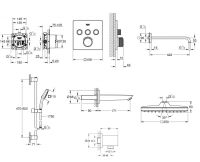 Душова система прихованого монтажу Grohe Grohtherm SmartControl хром UA202801C3