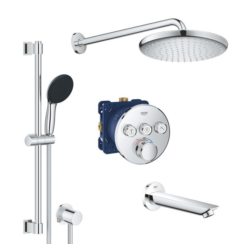 Душова система прихованого монтажу Grohe Grohtherm SmartControl хром UA202801R3