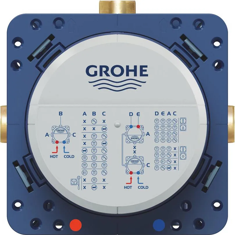 Душова система прихованого монтажу Grohe QuickFix Grohtherm SmartControl + Vitalio Comfort 250 Cube хром UA202802C3