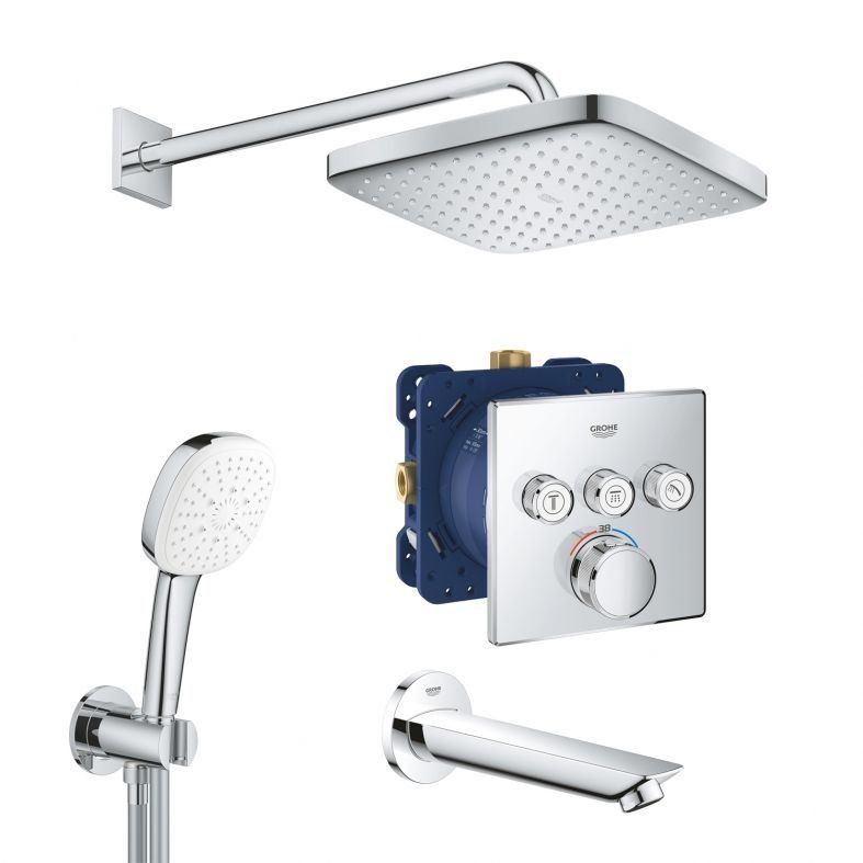 Душова система прихованого монтажу Grohe Grohtherm SmartControl хром UA26415SC6