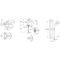 Набір змішувачів Grohe QuickFix Start 3 в 1 чорний матовий UA303301MQ