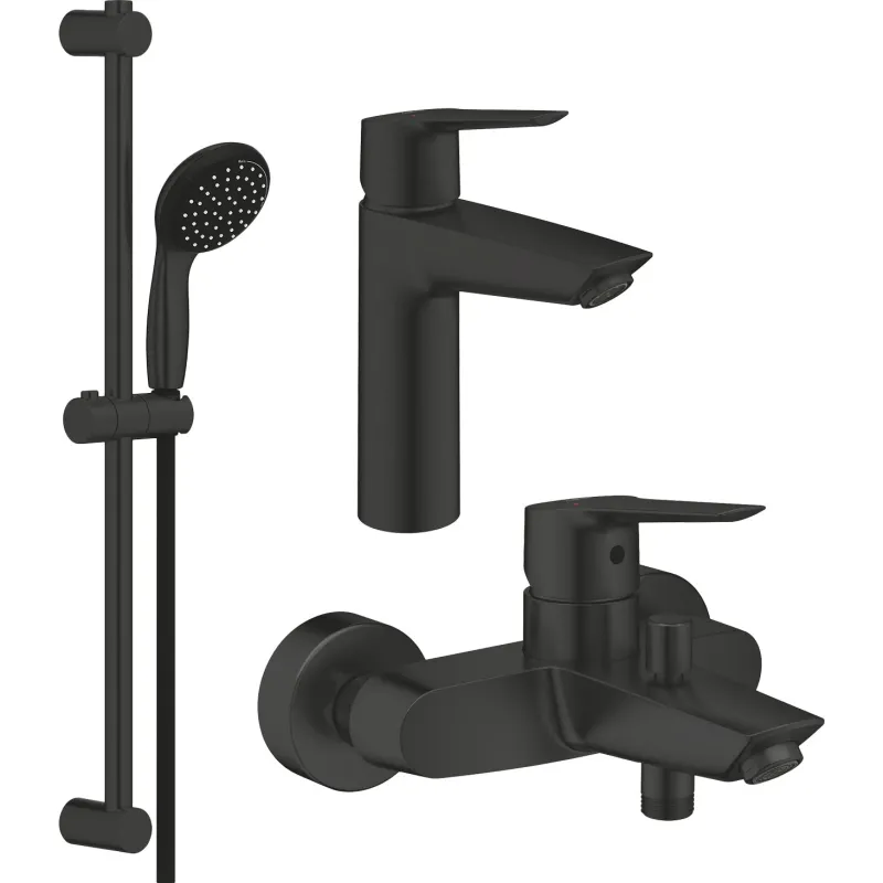 Набір змішувачів Grohe QuickFix Start 3 в 1 чорний матовий UA303301MQ