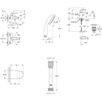 Набір змішувачів Grohe QuickFix Start 3 в 1 чорний матовий UA303301SQ