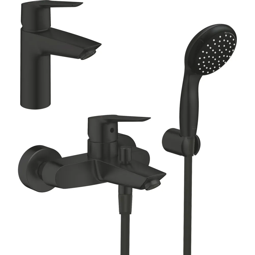 Набір змішувачів Grohe QuickFix Start 3 в 1 чорний матовий UA303301SQ
