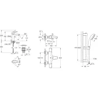 Набір змішувачів Grohe QuickFix Start 3 в 1 чорний матовий UA303304TM