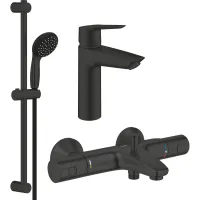 Набір змішувачів Grohe QuickFix Start 3 в 1 чорний матовий UA303304TM