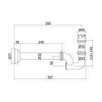 Сифон для раковины Paffoni медь ZACC063RM