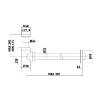 Сифон для раковины Paffoni Steel сталь ZACC395AC