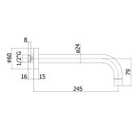 Излив Paffoni Quattro 245 мм хром ZBOC042CR