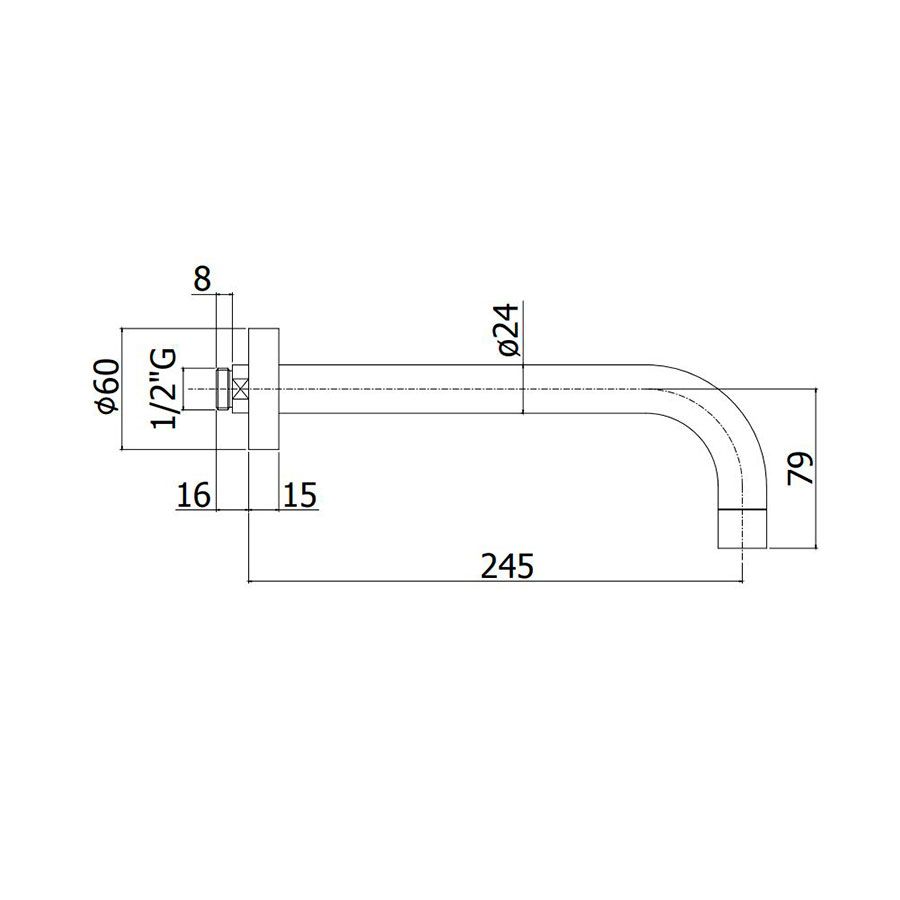 Излив Paffoni Quattro 245 мм хром ZBOC056CR