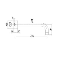 Излив Paffoni Quattro 245 мм хром ZBOC056CR