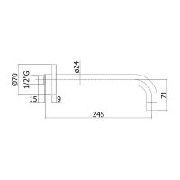 Вилив Paffoni Stick 245 мм сталь ZBOC082ST