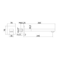 Вилив Paffoni Red 245 мм хром ZBOC125CR
