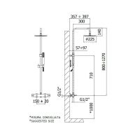Душова система Paffoni New Mini Master хром ZCOL599CR