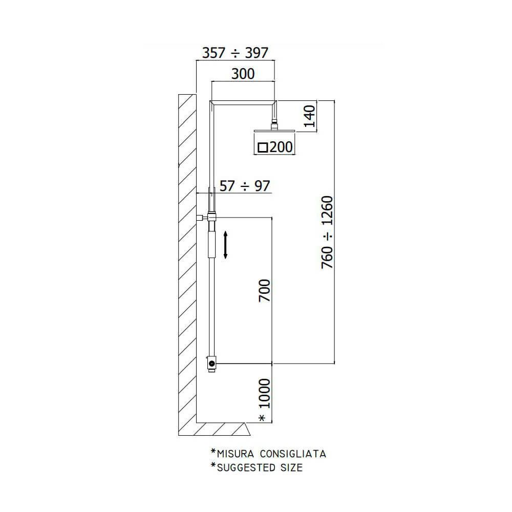 Душова система Paffoni Syncro Plus хром ZCOL615CR