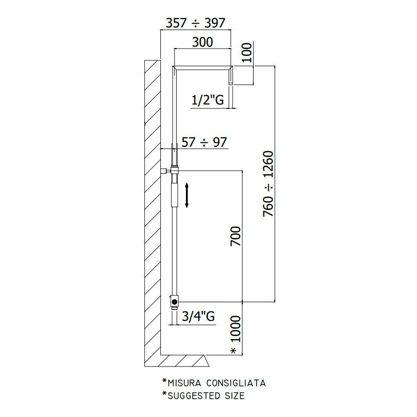 Душова система Paffoni Syncro Plus хром ZCOL615CRX