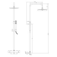 Душевая система с термостатом Paffoni Mini Birillo белый матовый ZCOL638KLIQBO