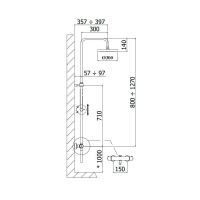 Душевая система с термостатом Paffoni Mini Birillo графит матовый ZCOL638KLIQMG
